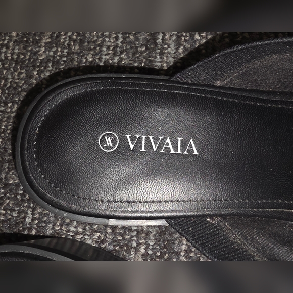 VIVAIA Black Ribbed Square-Toe Mule - Picture 6 of 10